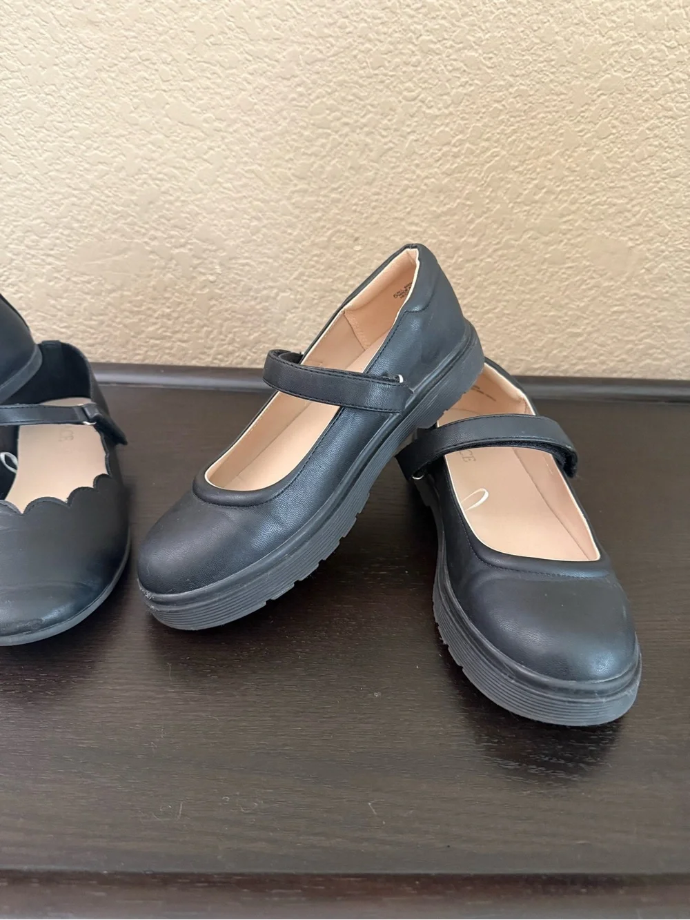 Bundle 2 Pairs Children’s Place Girls Black Mary Jane School Shoes Size 5